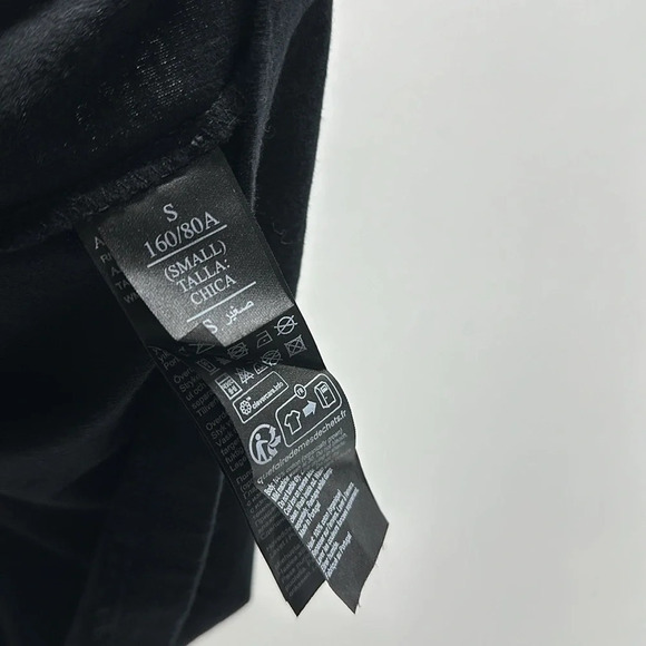 AllSaints Taylor Top Blouse Short Sleeve Pure Cotton Solid Black New Size Small - Picture 8 of 12